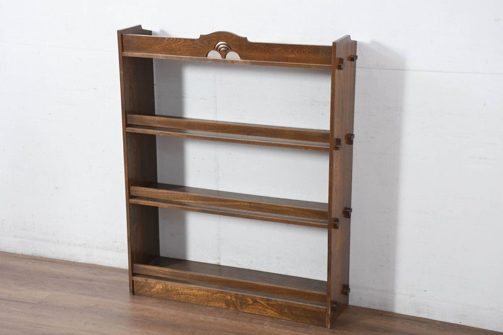 4段楔式本棚 ブックシェルフ 陳列棚 収納棚 ラック ヴィンテージ 03524 4段