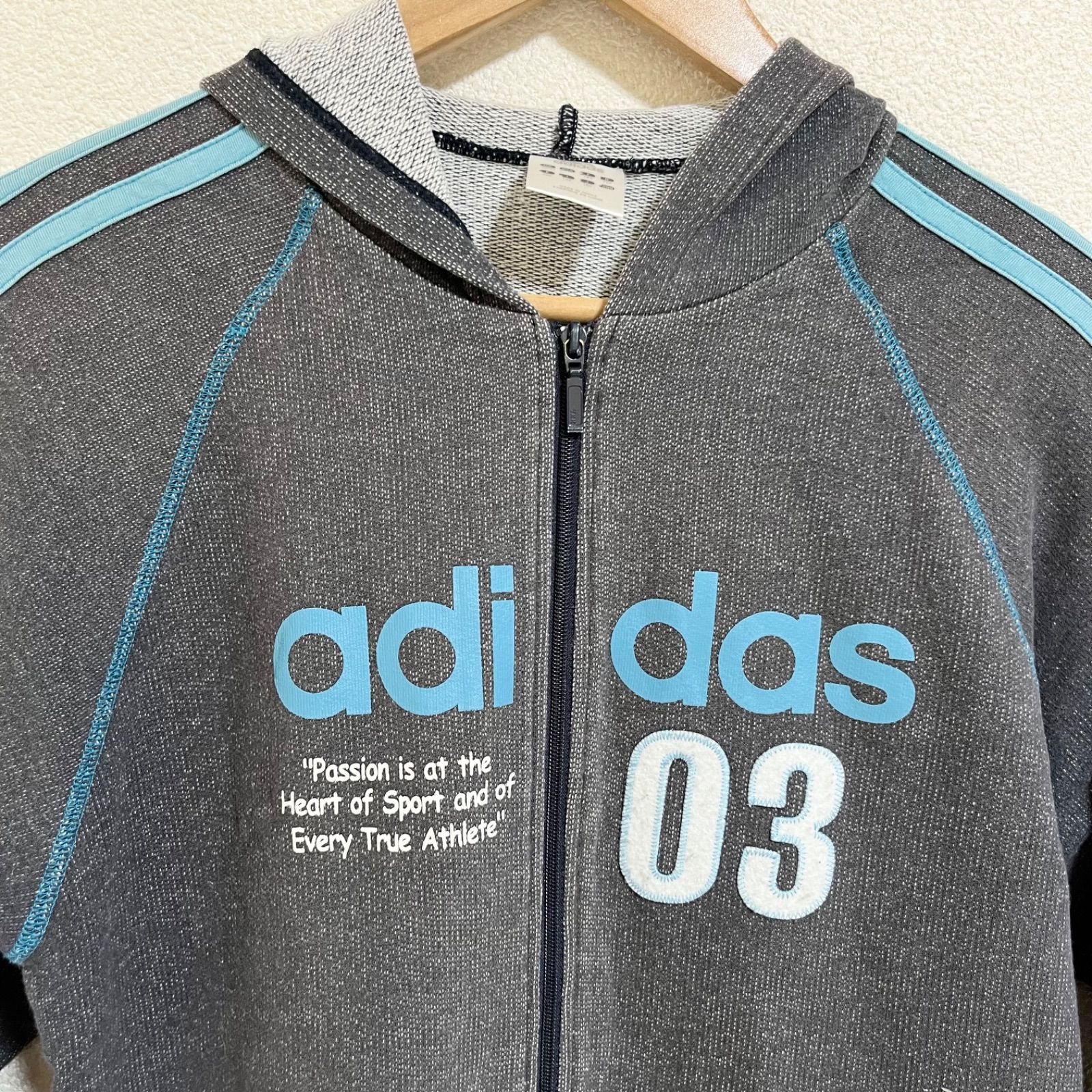 w^)b adidas アディダス パーカー スウェット 裏地パイル生地 ジップ