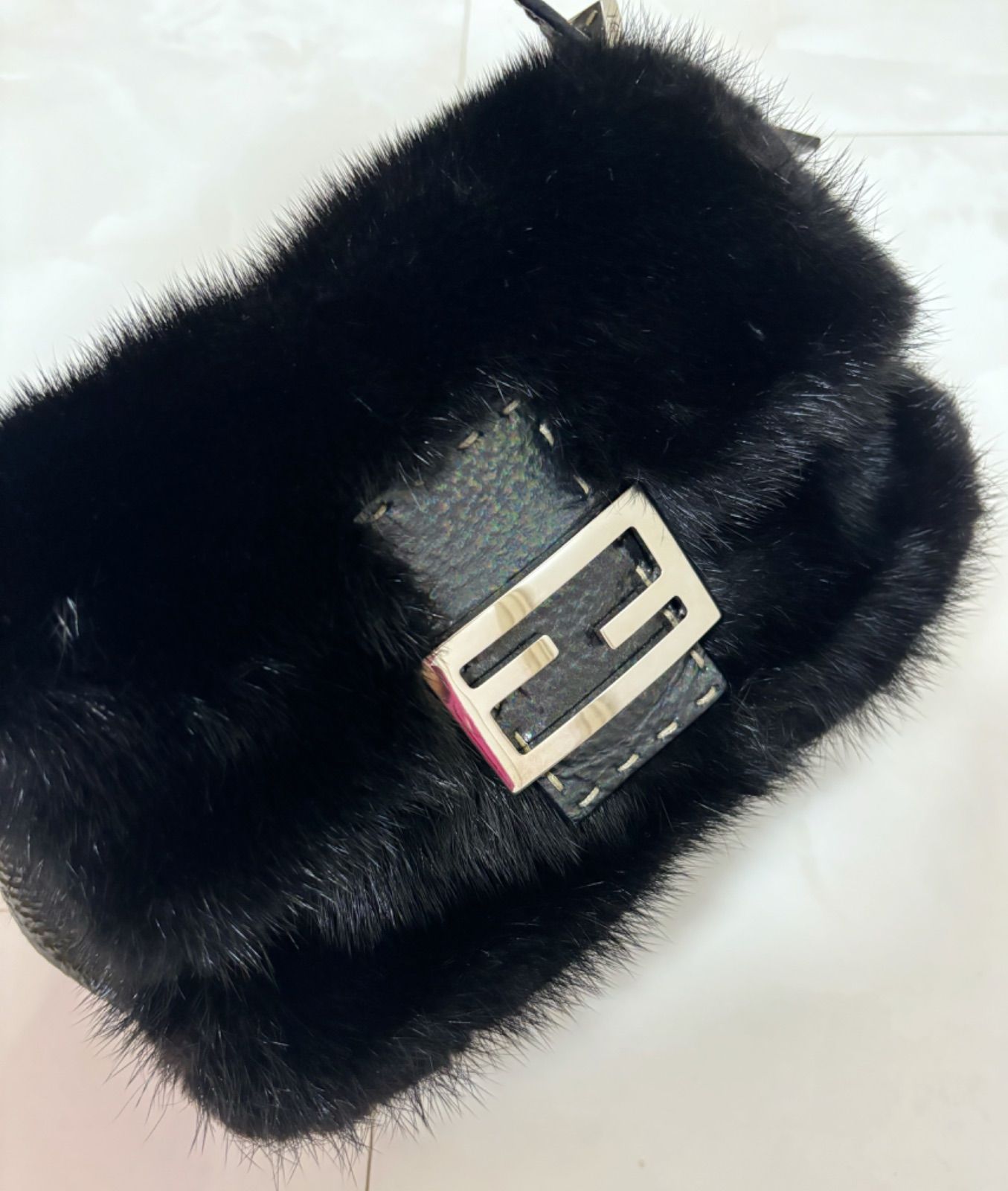 FENDI フェンディ セレリア ミニマンマバケット ミンクファー【430 