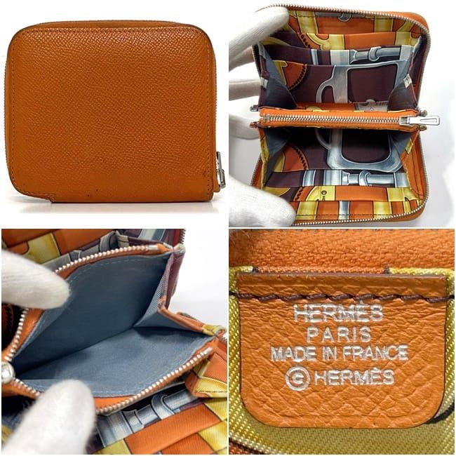 エルメス ラウンドファスナー 財布 アザップコンパクト シルクイン  