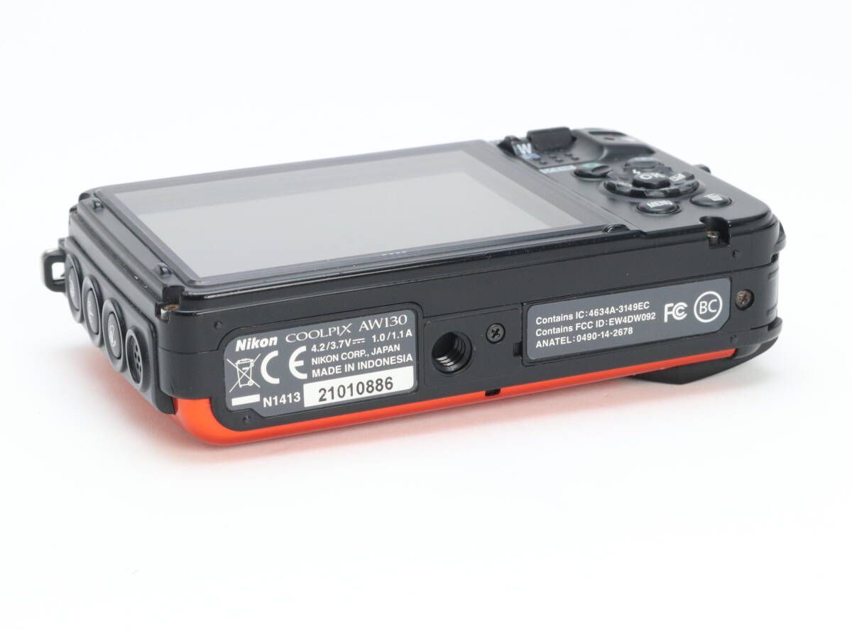 B (並品) Nikon ニコン COOLPIX AW130 オレンジ 初期不良返品可 88-234