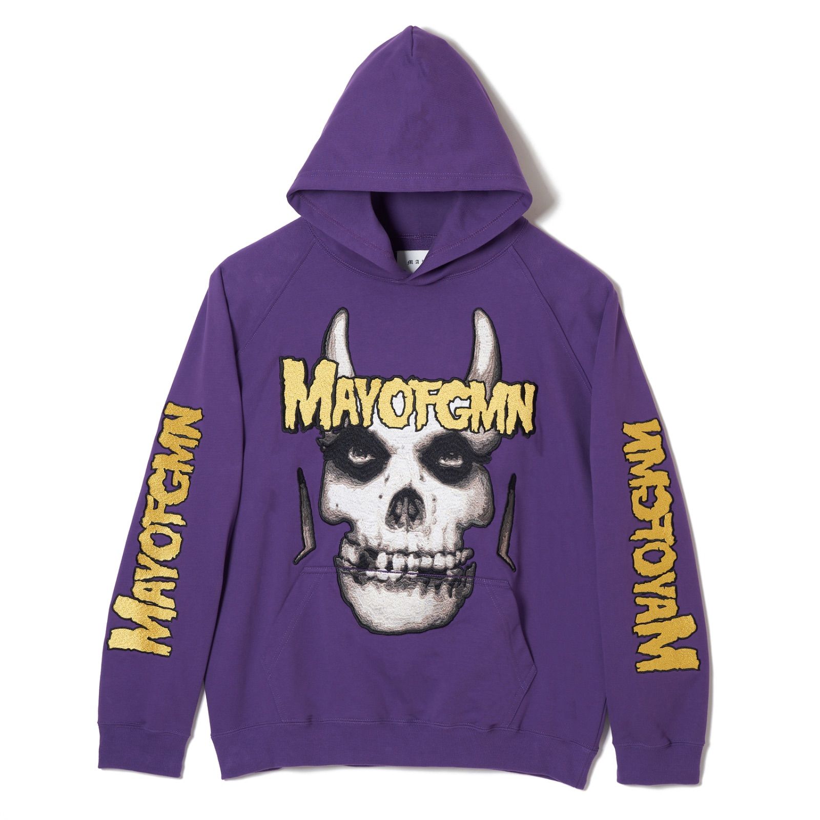 MAYO FGMN EMBROIDERY HOODIE - PURPLE 刺繍 パーカー フーディ スカル 