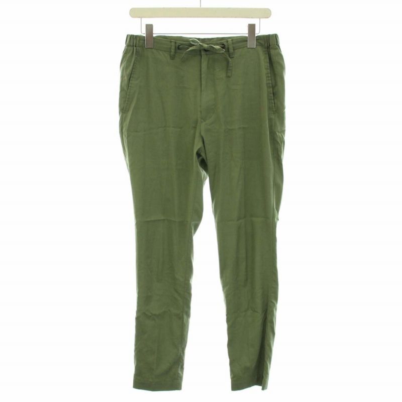 ジュンハシモト junhashimoto ヨークジャケットサイドギャザーパンツ YOKE JACKET SIDE GATHER PANTS スーツ セットアップ 上下 テーラードジャケット シングル 2B センターベント イージーパンツ 4 L カーキ H KANDAIZUMI_COM