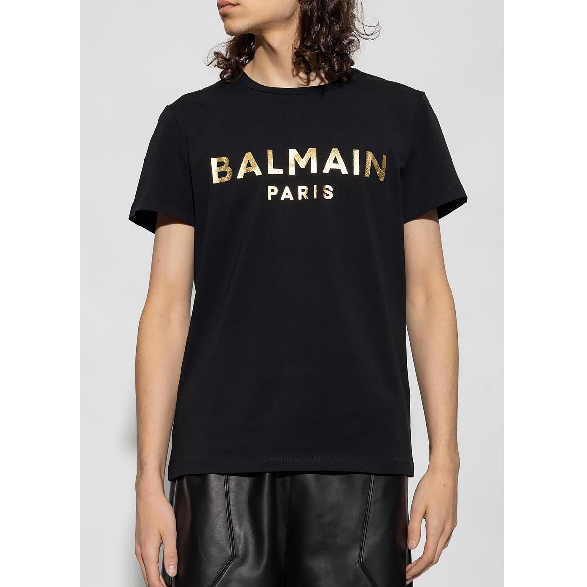 22 BALMAIN バルマン AH1EF000 BB29 EAD ブラック Tシャツ ロゴ 半袖