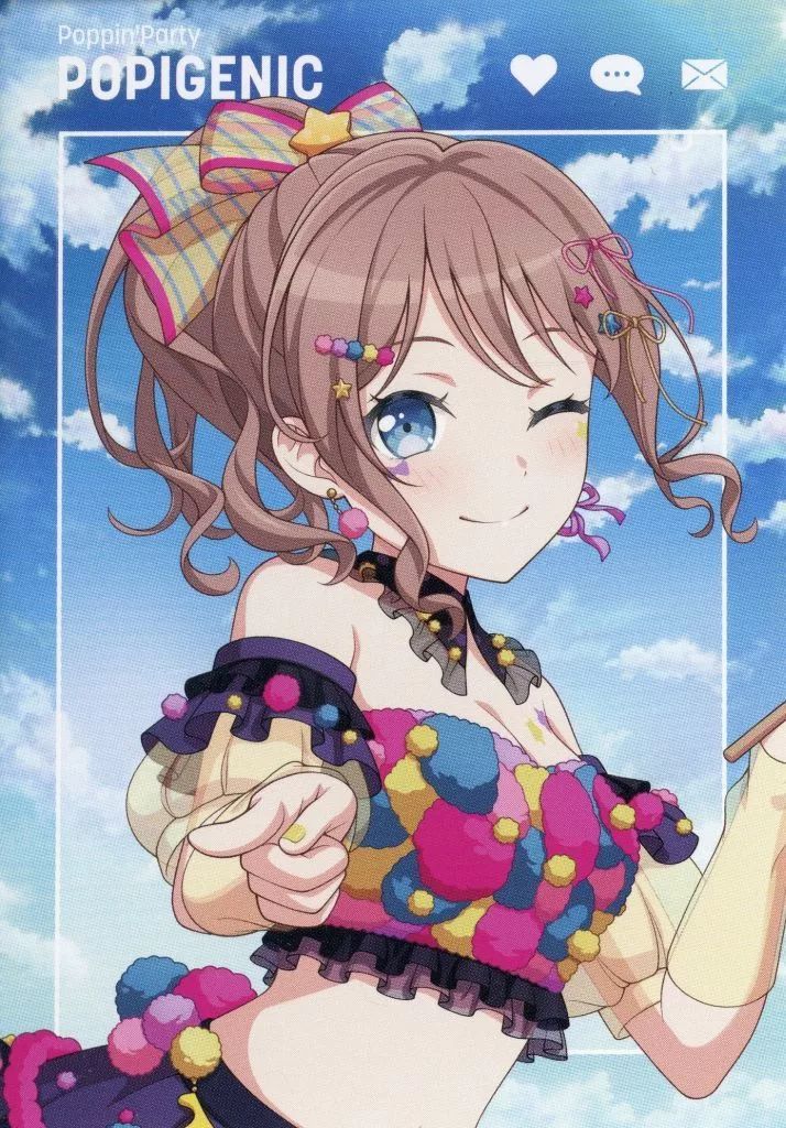 Poppin’Party 山吹沙綾　4枚 中古】キャラカード 山吹沙綾 オリジナルキャラクターカード 「CD BanG