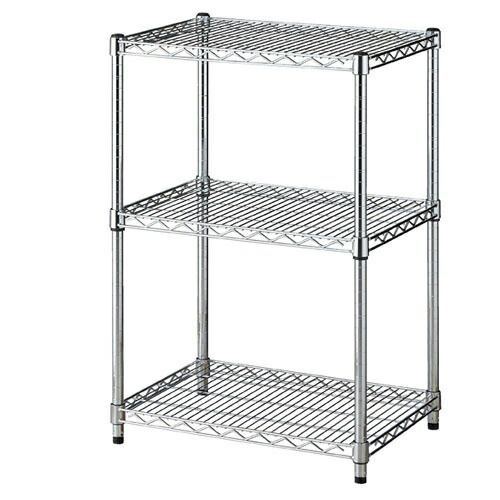 ワイヤーラック D45cmタイプ キャスター無し H90cm 3段 D45.7cm W60.9cm 61-62-4-1 