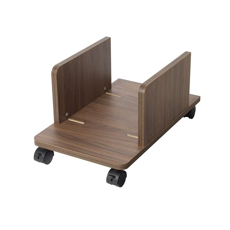 PLUS プラス Garage CPUラック パソコンカート 奥行48cm YY-034PCF 濃木目 1