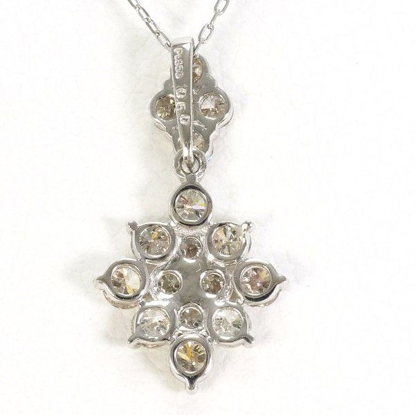 PT900 PT850 ネックレス necklace ダイヤ 0.50 総重量約1.4g 約40cm