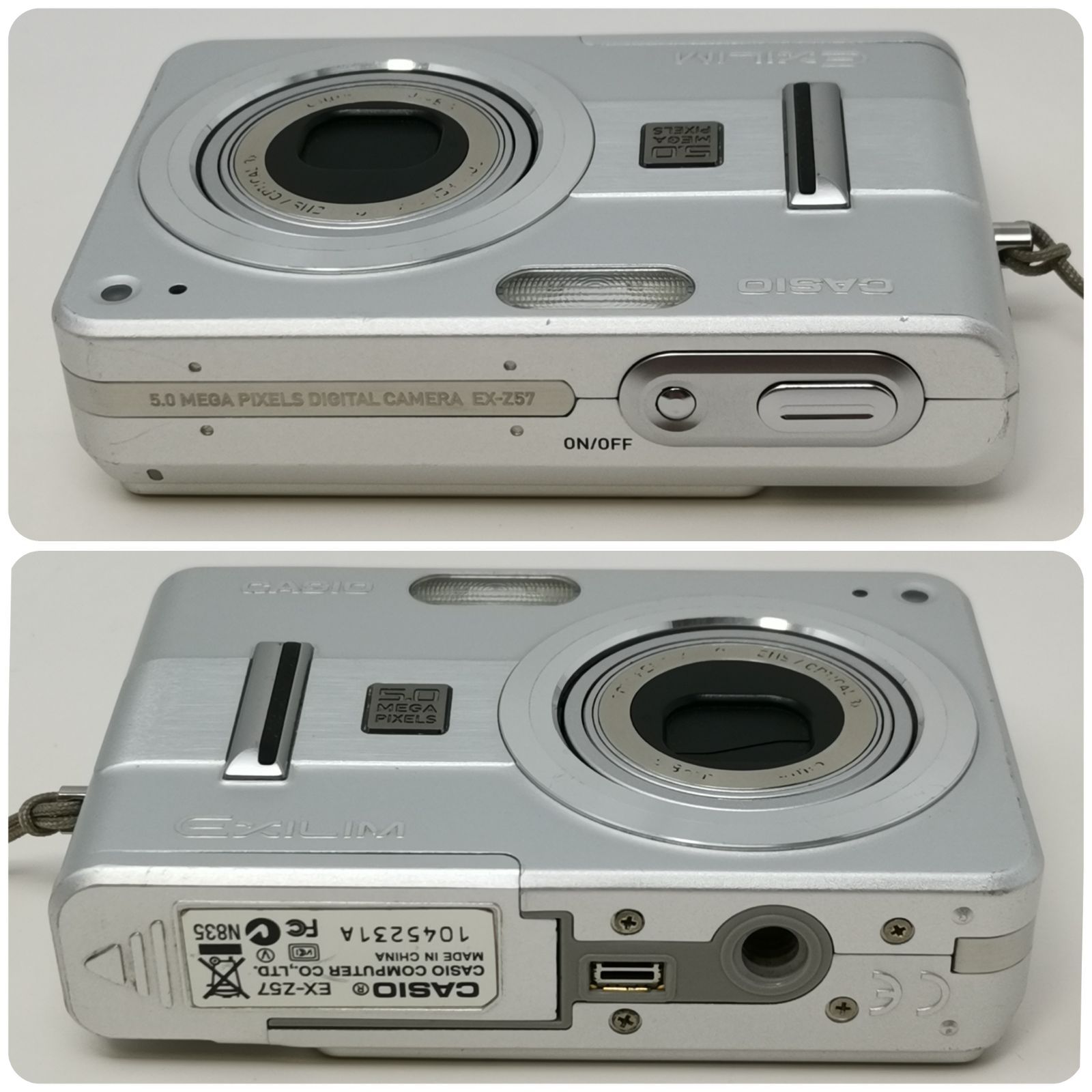 ○○○ CASIO EX-Z57 シルバー デジカメ 美品 確認済み ○○○ ○○○ CASIO EX-Z57 シルバー デジカメ 美品 確認済み ○○○