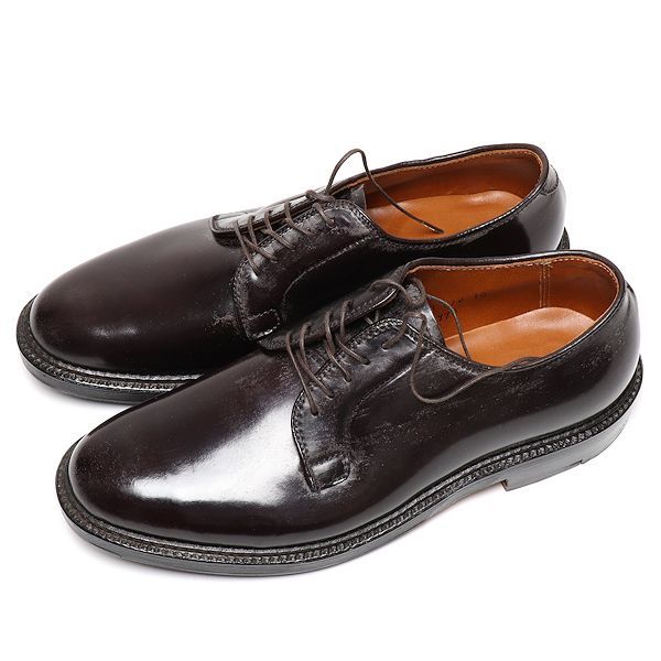 未使用 オールデン 990 プレーントゥ コードバン バーガンディ 7