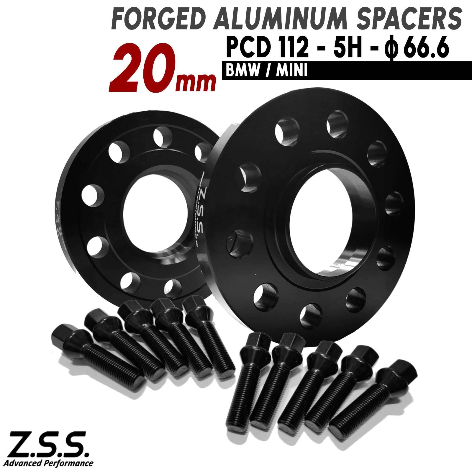 Z S AP BMW X 1 2 3 4 5 F 48 G 29 01 05 18 スペーサー 厚み20 mm PCD 112 ハブ径66 6φ M 14 xP 25 ボルト付きワイトレ