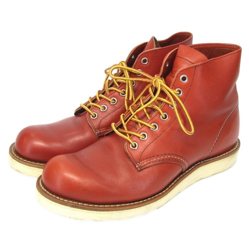 REDWING レッドウィング US8.5D 26.5cm ラウンドトゥ 8166 復刻四角犬  
