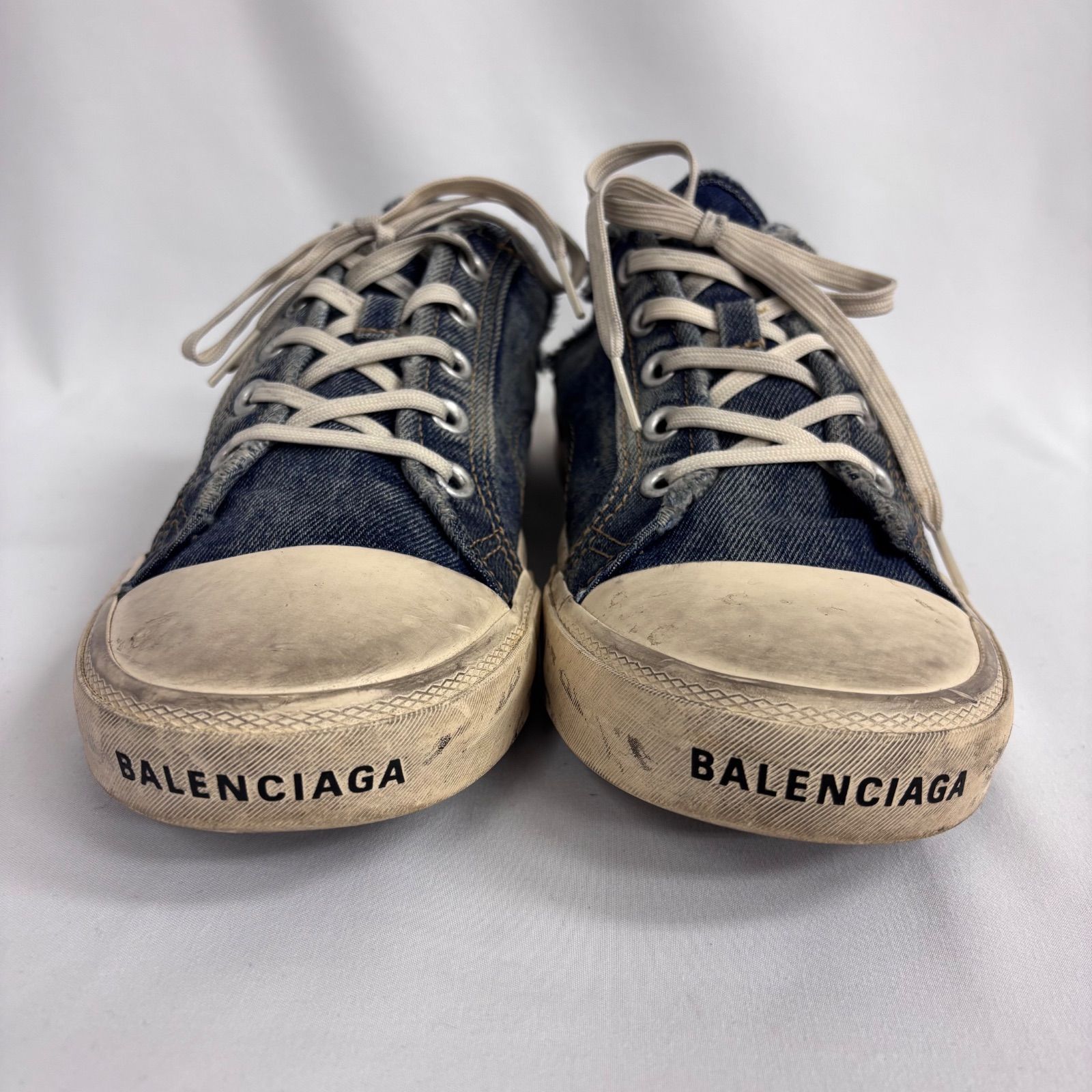 BALENCIAGA バレンシアガ デストロイコットンデニムミュール