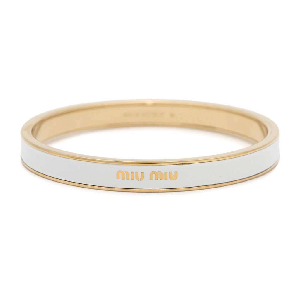 miumiu バングル miu ミュウミュウ MIUMIU メタル ブレスレット ゴールド
