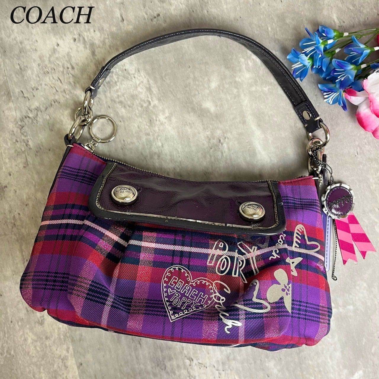 ✨良品✨ COACH コーチ アクセサリーポーチ ハンドバッグ 小物入れ 