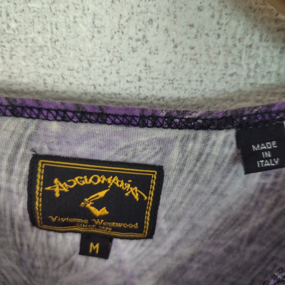 Vivienne Westwood Anglomania ヴィヴィアンウエストウッド Tシャツ 総柄 長袖 パープル Mサイズ レディース 古着 モード Y2K Vivienne Westwood Anglomania ヴィヴィアンウエストウッド Tシャツ 総
