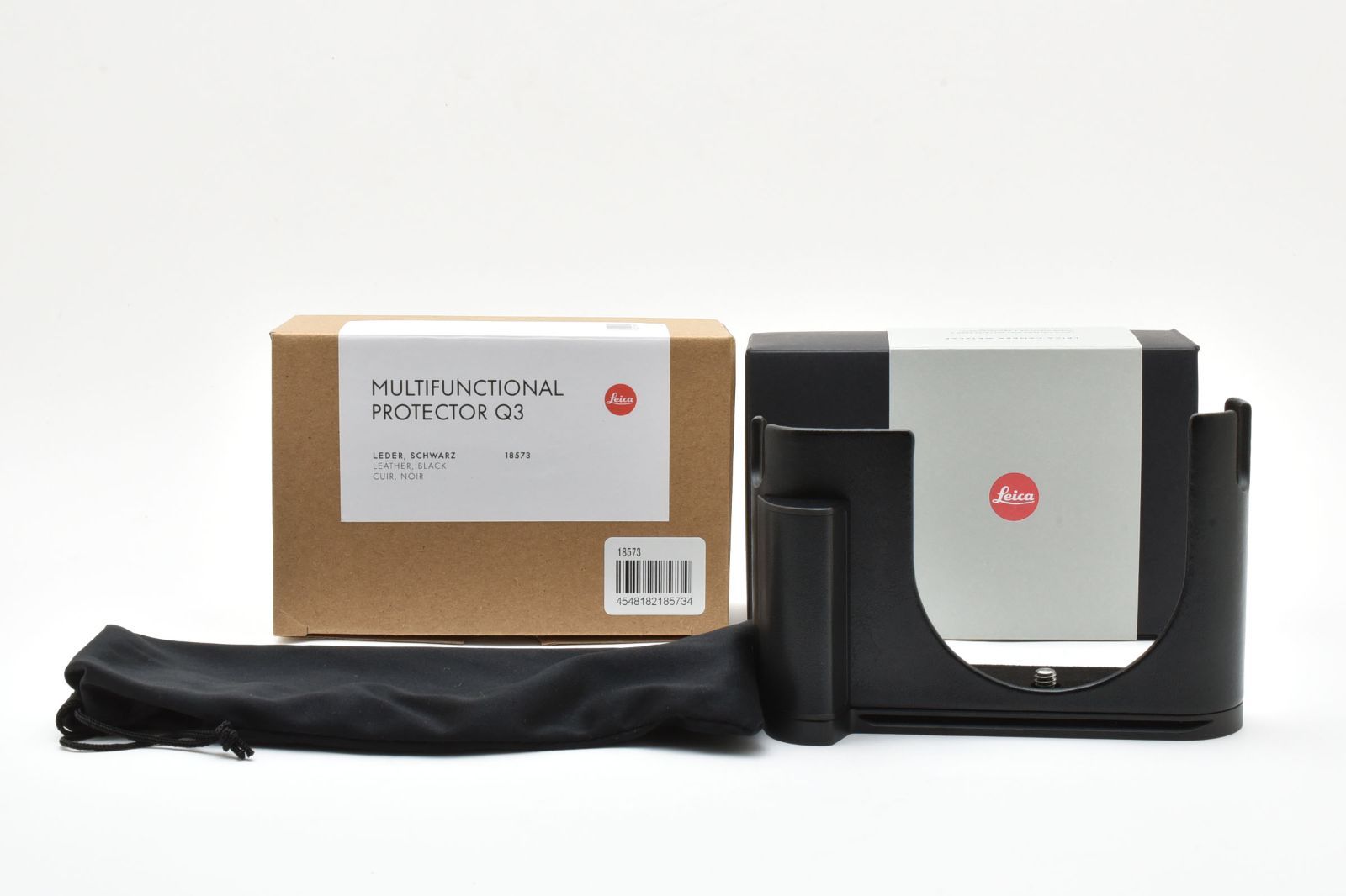 級 ライカ Leica Q3用 マルチファンクション プロテクター 18573 レザーブラック 元箱 内箱 ケース付 52P23A509180
