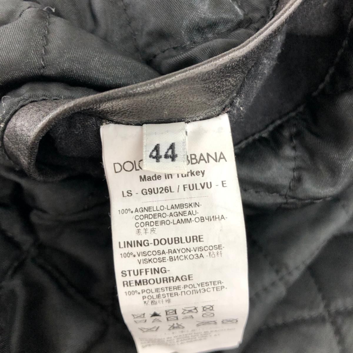DOLCE&GABBANA ドルチェ&ガッバーナ レザージャケット サイズ44