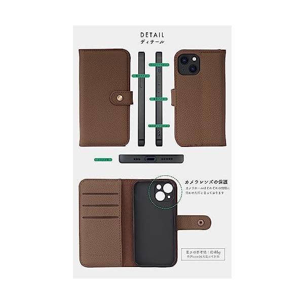 HANATORA] iPhone12 ケース 手帳型 本革 シュリンクカーフレザー