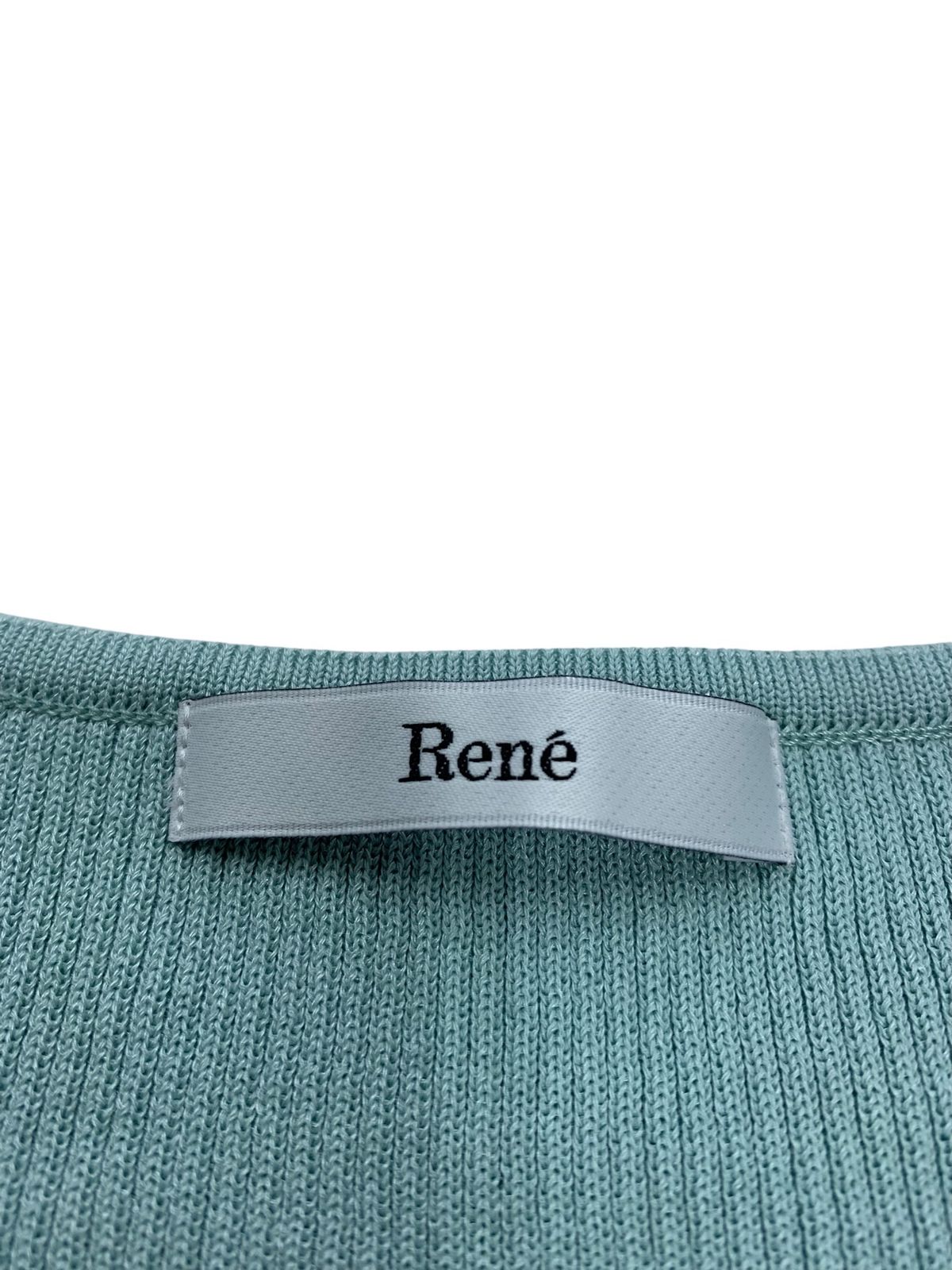  ルネ 6332200 カーディガン 36 ブルー パールボタン 長袖 カーディガン ボレロ アンサンブル