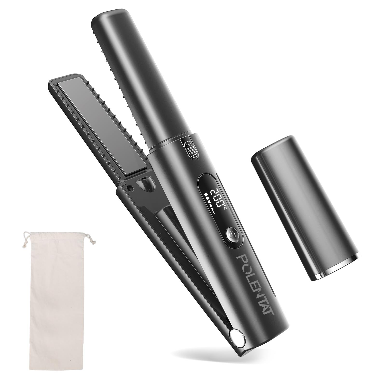 新品✨ヘアアイロン✨コードレス ミニ ストレート USB充電式 カール 2way