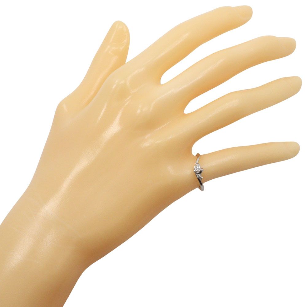 Samantha Tiara サマンサティアラ ハート 3P K18ホワイトゴールド×ダイヤモンド 10.5号 0.11 レディース 2.5g リング 指輪