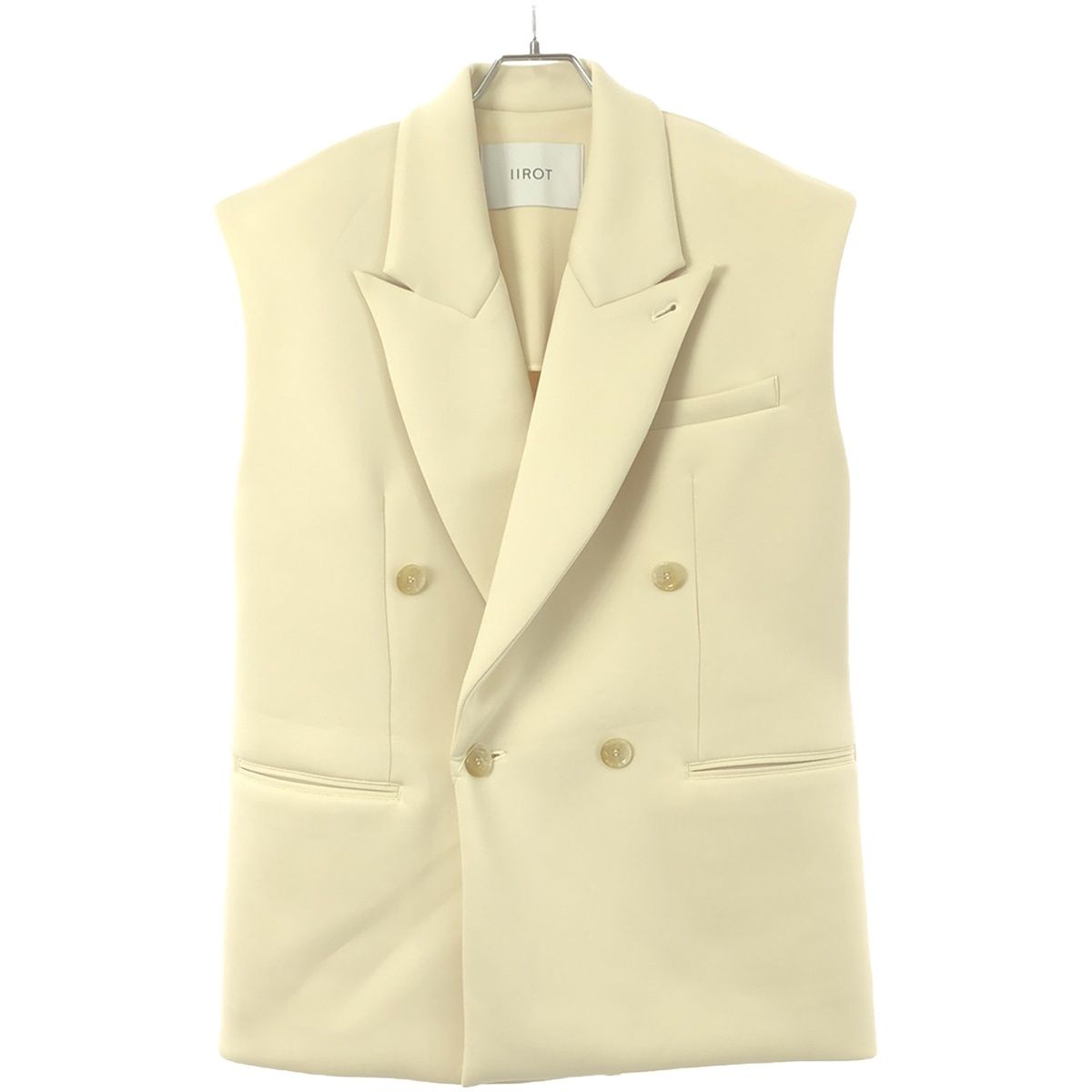 IIROT - IIROT イロット 24SS Jersey Vest ボンディングジャージーベスト 025-024-CJ01 アイボリー 36 IIROT/イロット】Jersey Vest 025-024-CJ01の通販 「ONENESS