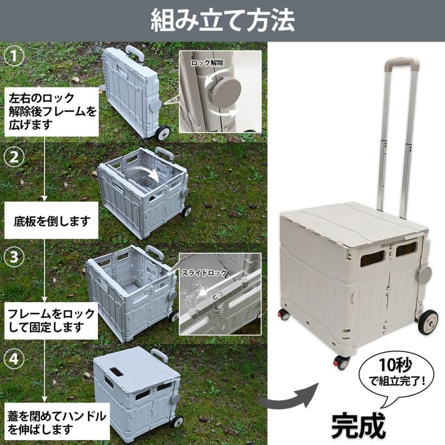 wakufimac キャリーカート ショッピングカート おしゃれ 4輪 前