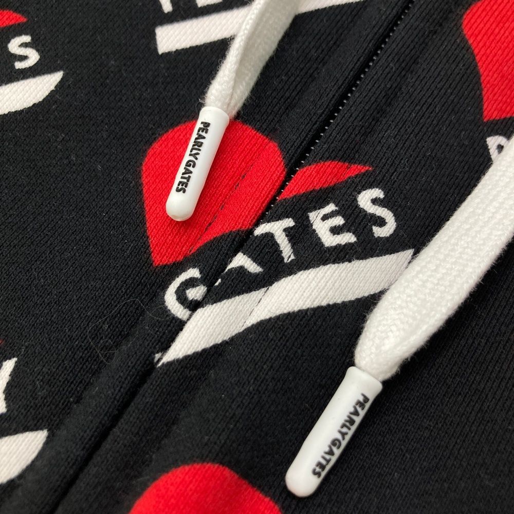 サイズ 0 PEARLY GATES パーリーゲイツ 055-2162314 ジップパーカー ハート柄 ブラック系 240101543657 ゴルフウェア レディース ストスト USTAUSTRALIA_COM_AU
