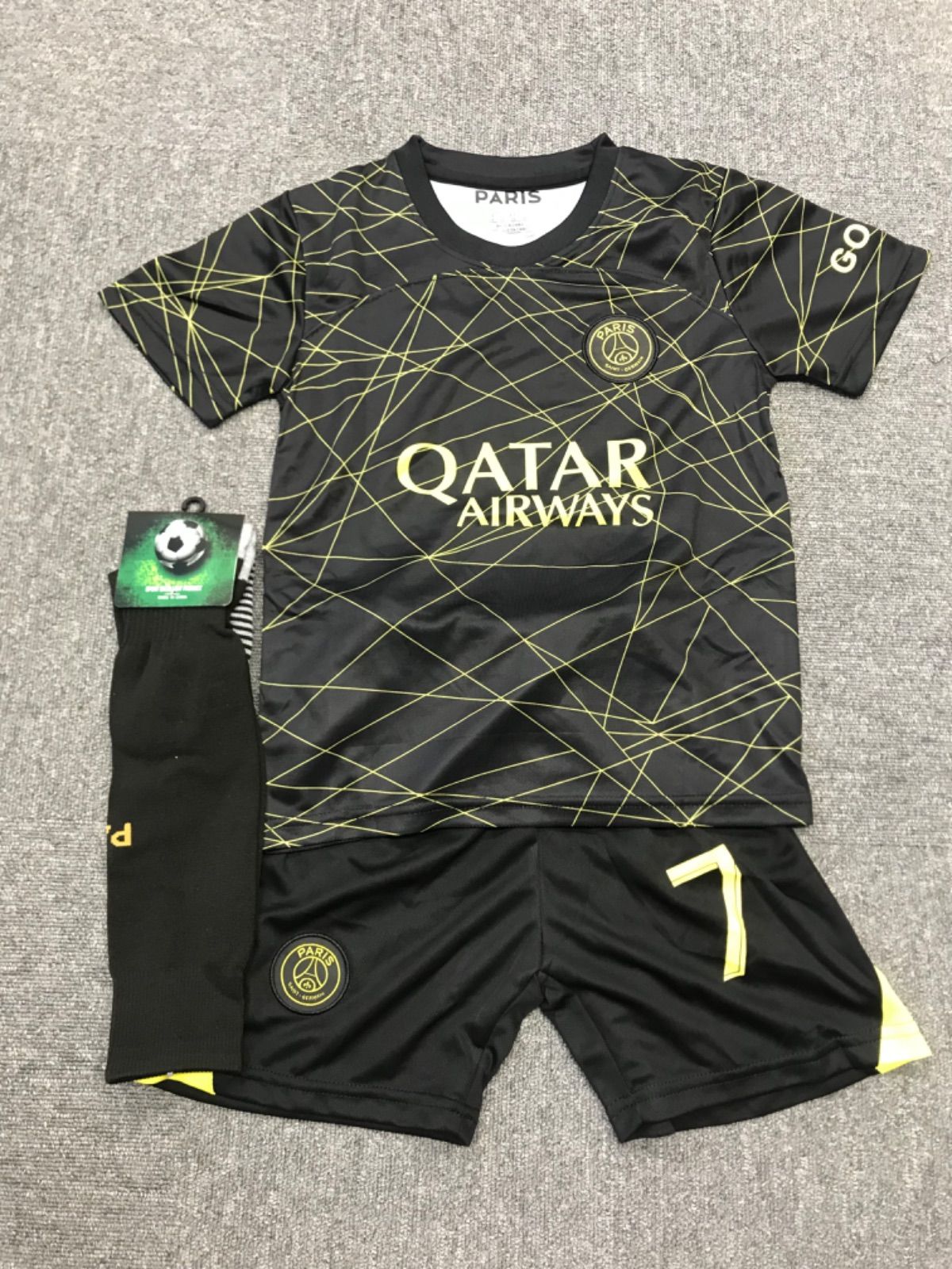 140cmサンジェルマン ムパッベ 子供サッカーユニフォーム三点セット