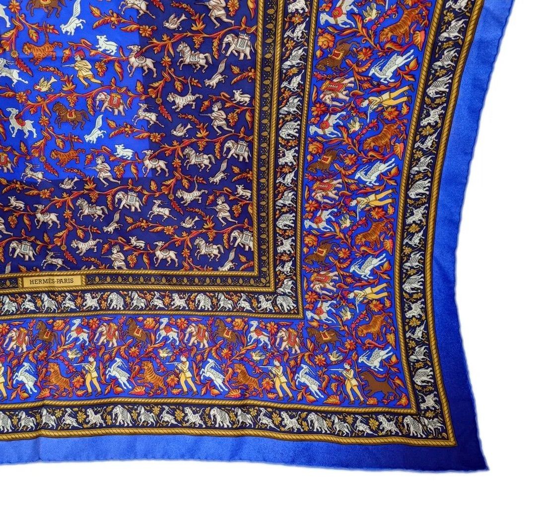 HERMES エルメス カレ 90 CHASSE EN INDE インドの狩猟 シルク