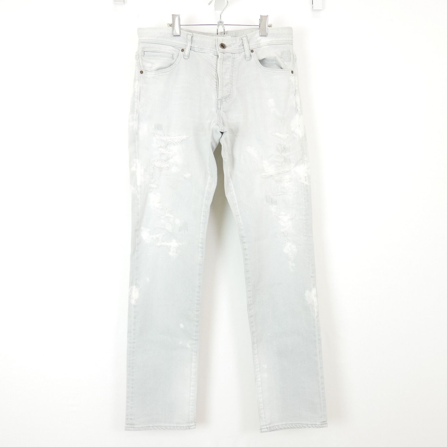 e JEANS イージーンズ 日本製 TAPERED 岡山児島 クラッシュ加工 ストレッチスリムテーパードデニムパンツ e-L805-065 27inch(4) Azure Gray ジップフライ ジーンズ 定価36,300円 ボトムス【新古品】【中古】【e JEANS】 楽天市場】e JEANS イージーンズ 日本製 TAPERED 岡山児島 クラッシュ