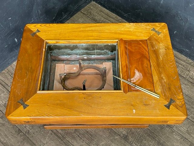 関西火鉢 囲炉裏 引出し3つ付き 約 80 56 39cm 和モダン 座卓 テーブル 木製 514448