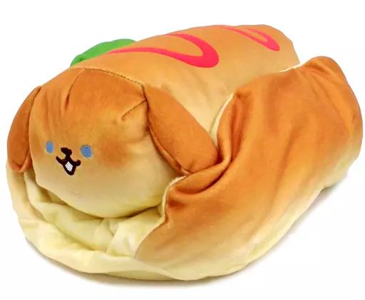 中古】ぬいぐるみ いーすとけん。(口開き) ホットダックスキュートBIG