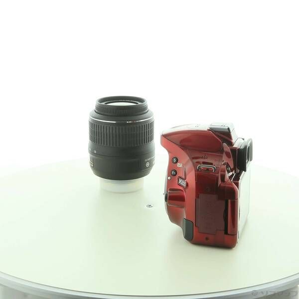 中古品〕 NIKON D5200 18-55 VR レンズキット レッド (2410万
