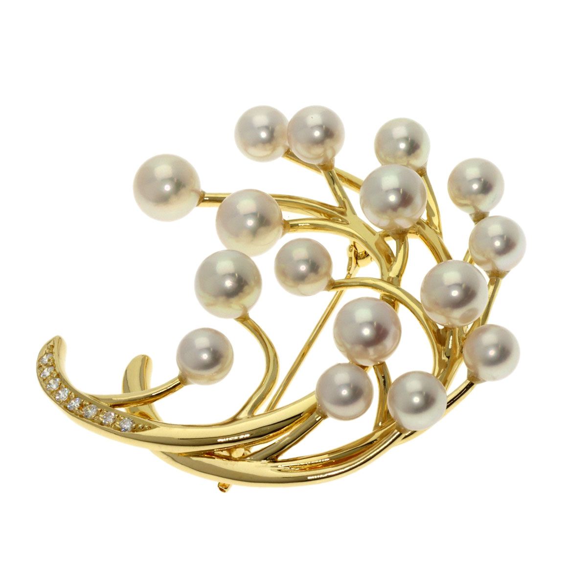 TASAKI タサキ パール 真珠 ブローチ K18YG レディース