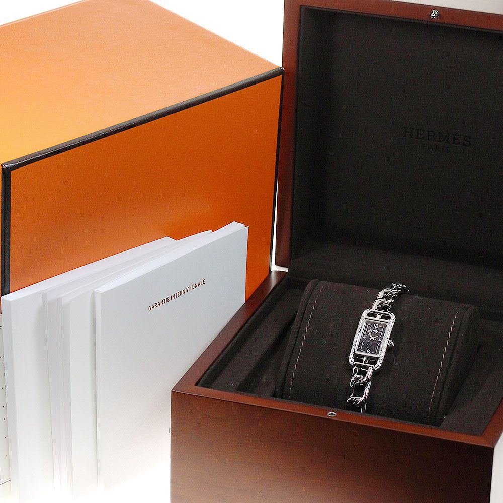 エルメス HERMES NA2.133 ナンタケット PM ダイヤ アヴァンチュリン クォーツ レディース 良品 箱・保証書付き_951705 HERMES - エルメス HERMES NA2.133 ナンタケット PM ダイヤ アヴァン
