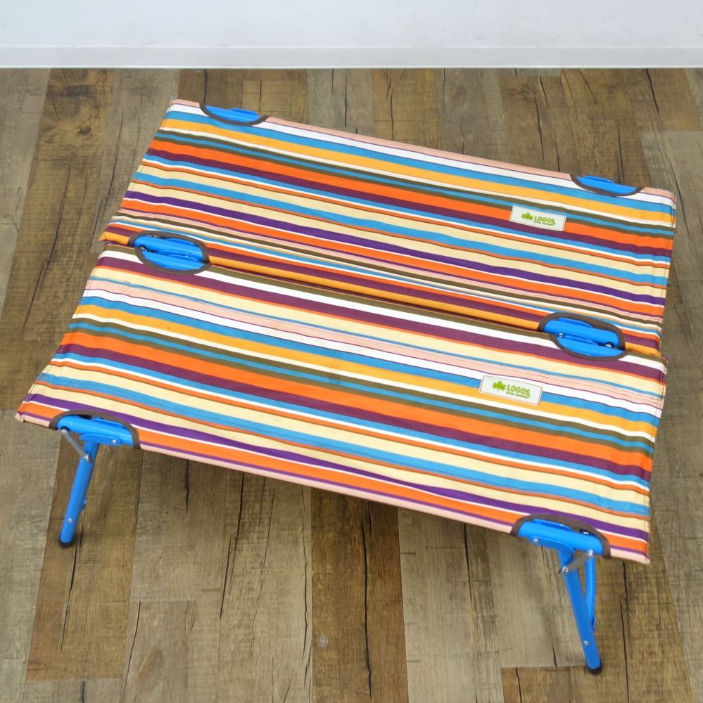 送料込み】LOGOS ロゴス オートレッグベンチ オレンジストライプ