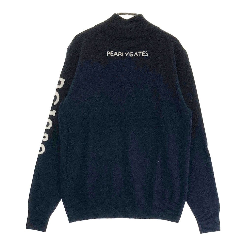 美品 パーリーゲイツ カシミヤ混 ハーフジップ ニット サイズ6 XL