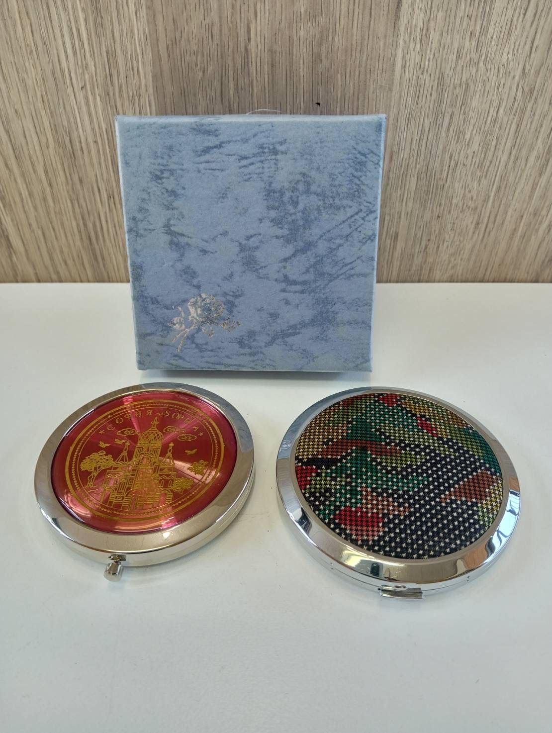 中古品】昭和レトロ ヴィンテージ コンパクトミラー コンパクトケース