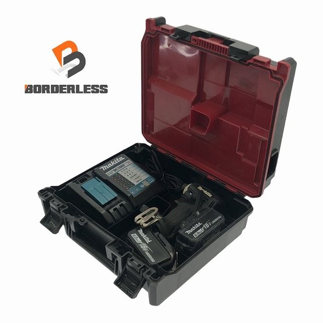 makita マキタ 18V 充電式インパクトドライバー TD172D 黒 バッテリ2個 18V6.0Ah 充電器 ケース付 コードレス 107297