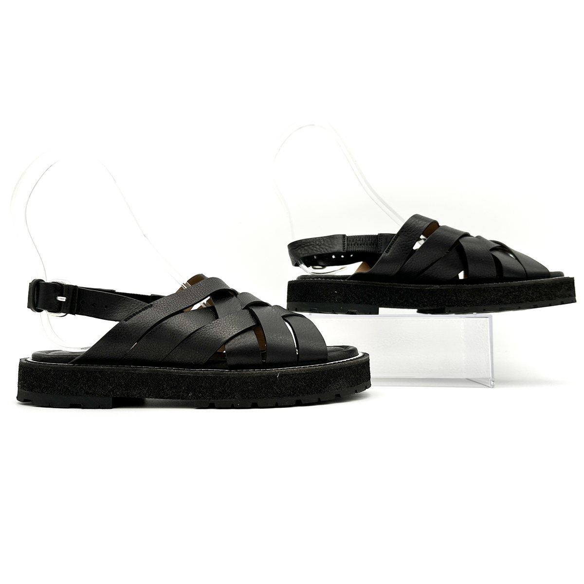 □新品未使用□ SARTORE グルカサンダル 本革 クロス ブラック 2169T  