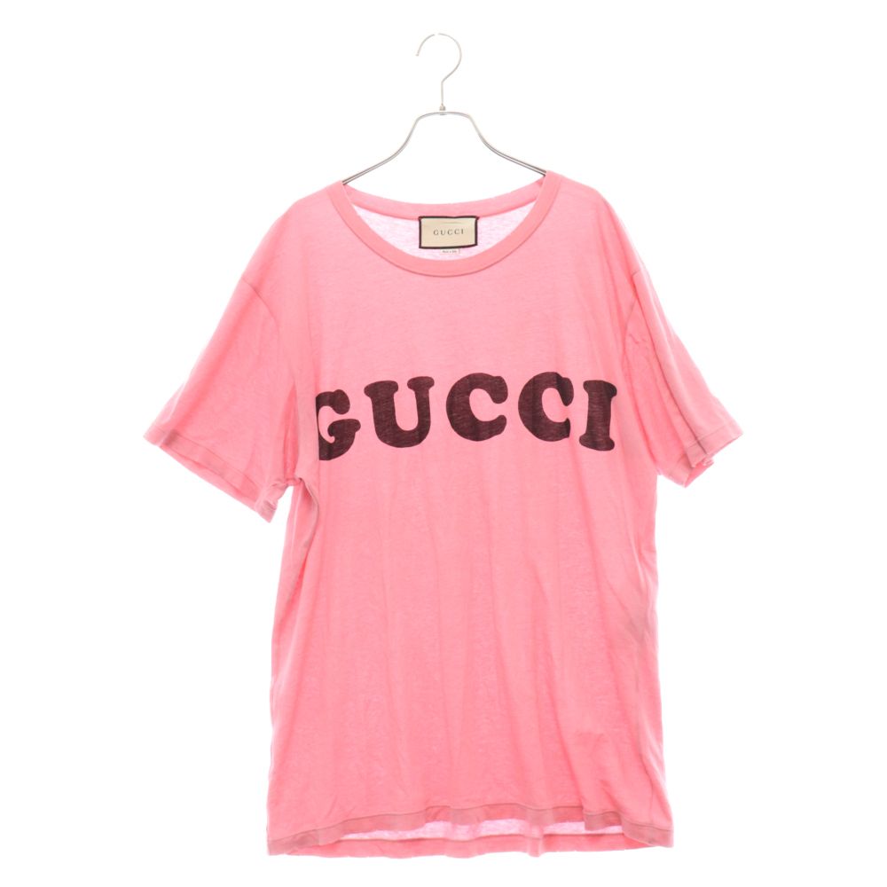 GUCCI (グッチ) 18SS FRONT LOGO PRINT DAMEGE TEE S/S フロントロゴ 
