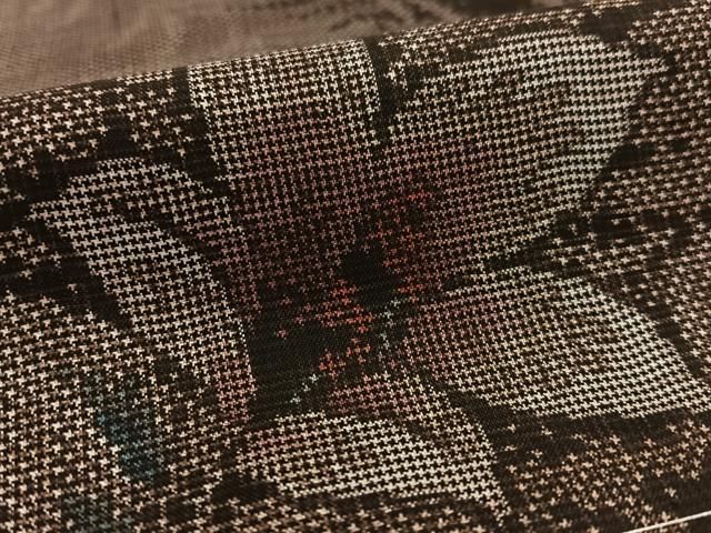 平和屋着物○本場大島紬 泥染め 一元7マルキ ユリ 正絹 逸品 未使用