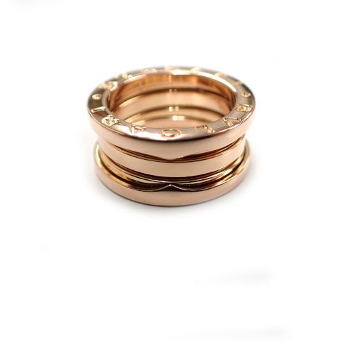 【美品】BVLGARI ブルガリ 指輪 B.ZERO1 K18WG 49号 ブルガリBVLGARI #49 750 K18 B-zero1 ビーゼロワン 3バンド