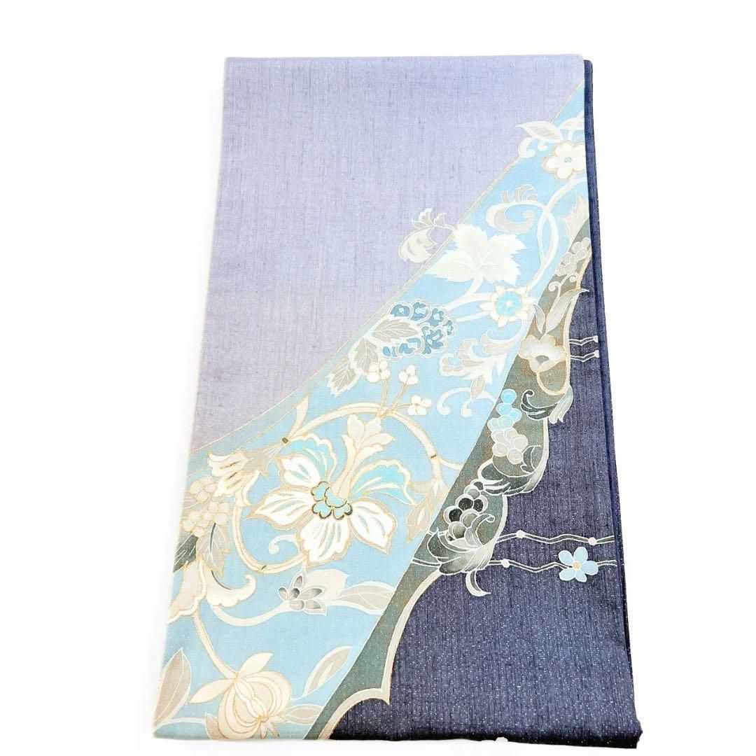 作家もの 銀通し 紬地 唐花模様 リーフ 袋帯 着物 062w p - メルカリ 