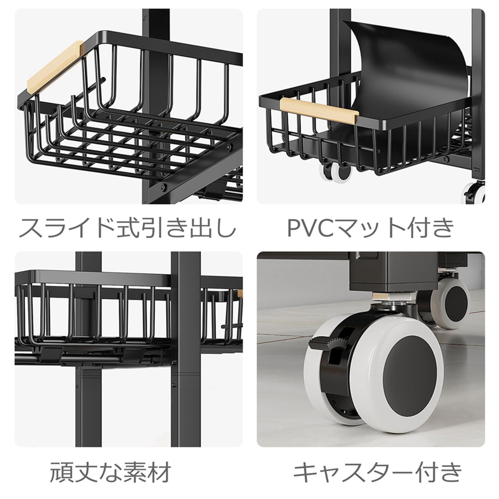 新着商品 ホワイト 幅30×奥行40×高さ107cm キッチンストッカー スリム 収納棚 隙間ワゴン 天板付き 30cm 隙間収納 キャスター付き キッチンワゴン Huaniun NEXPOTALLINN_EU