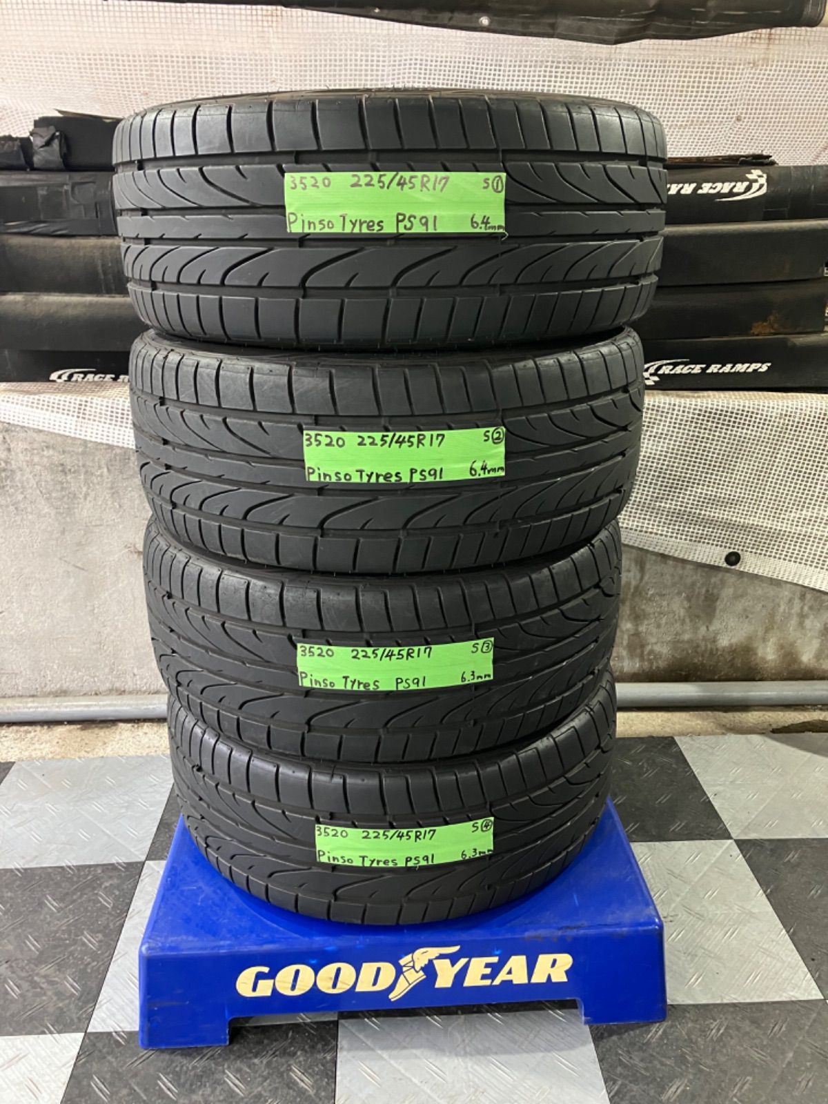 225/45R17 Pinso Tires PS91 (ピンソ タイヤ) 中古タイヤ4本 - メルカリ