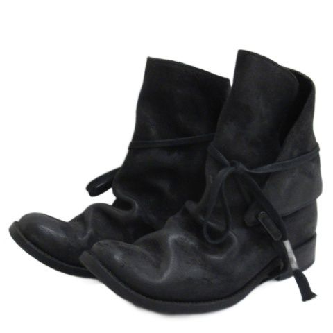 ボリスビジャンサベリ BORIS BIDJAN SABERI ホースレザー ブーツ ブラック 41 26cm GY51