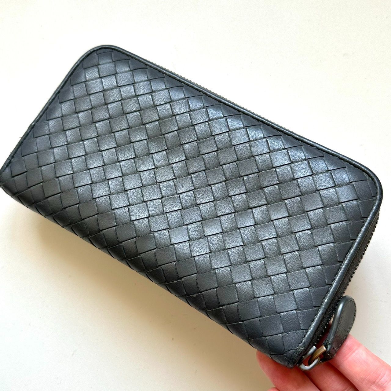 ボッテガヴェネタ BOTTEGA VENETA 長財布 イントレチャート グレー
